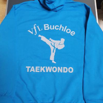 Flock auf Hoodie